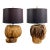 Vintage Knotty Burled Wood Table Lamps, a Pair For Sale