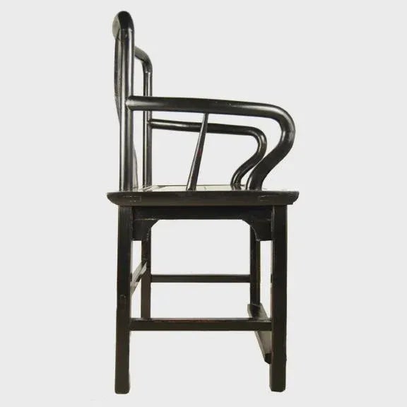 Chinese 19th Century Chinese Black Guanmaoyi Chair For Sale - Image 3 of 5