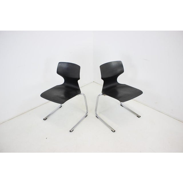 Set of Mid-Century Pagwood Chairs attributed to Flototto for Flötotto, 1980 For Sale - Image 3 of 17