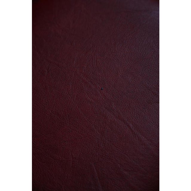 Mid-Century Danish Carved Oak Ottoman with Red Leather Seat, 1950s For Sale - Image 13 of 16