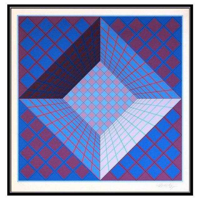 The artwork here, "Pictor", is a remarkable illusion created from patterned squares, that is saturated with vibrant color...