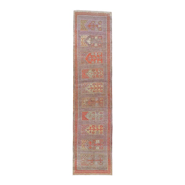 Galerie Shabab Collection Early 20th Century Handmade East Turkestan Saph Khotan Runner For Sale