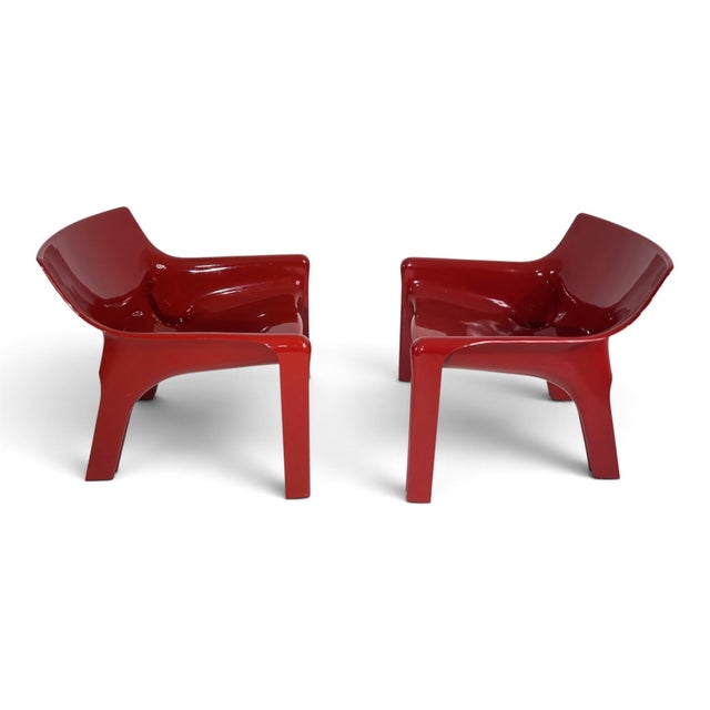 Plastic Vicario Lounge Chairs by Vico Magistretti for Artemide, 1970s, Set of 2 For Sale - Image 7 of 18