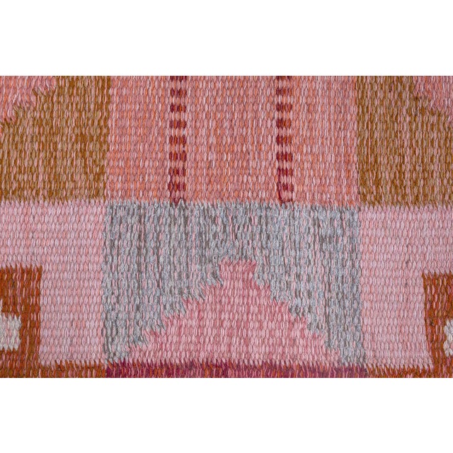 Doris Leslie Blau Swedish Flat Woven Rug by Ingegerd Silow For Sale - Image 4 of 10