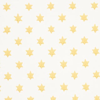Sample - Schumacher Astral Wallpaper in Yellow For Sale
