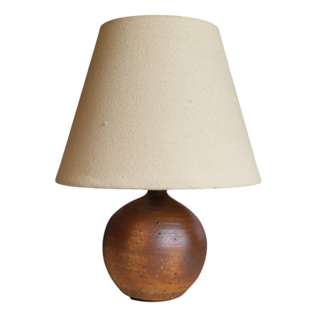 Stoneware Globe Lamp, 1970s For Sale