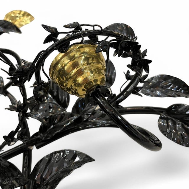 Black and Gold Vegetable Wall Lamp by Hans Kögl For Sale - Image 6 of 11