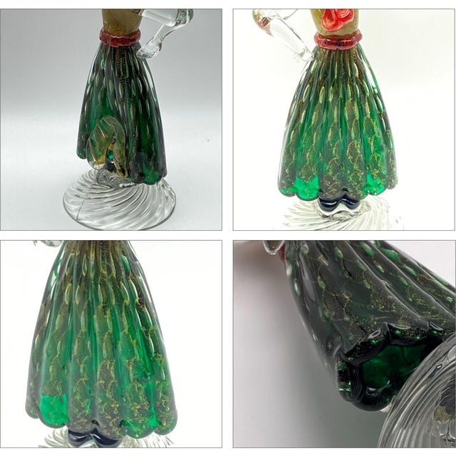 Murano Seguso Vetri D’Arte Male Female Peasant Couple Italian Art Glass 1960s (Pls Read-Repair) For Sale - Image 10 of 18