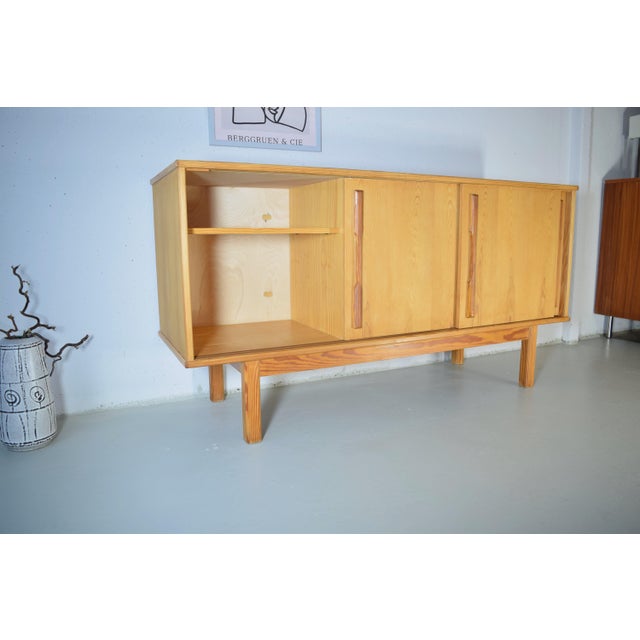 Brown Vintage Danish Sideboard in Pine, 1970s For Sale - Image 8 of 11