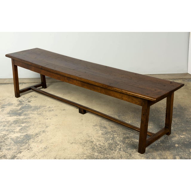 Early 19th Century French Provincial Walnut Farmhouse Refectory Table For Sale - Image 10 of 18