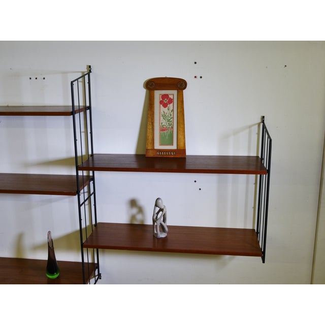 Mid-Century Modular String Shelving Unit in Teak, 1960s, Set of 12 For Sale - Image 16 of 18