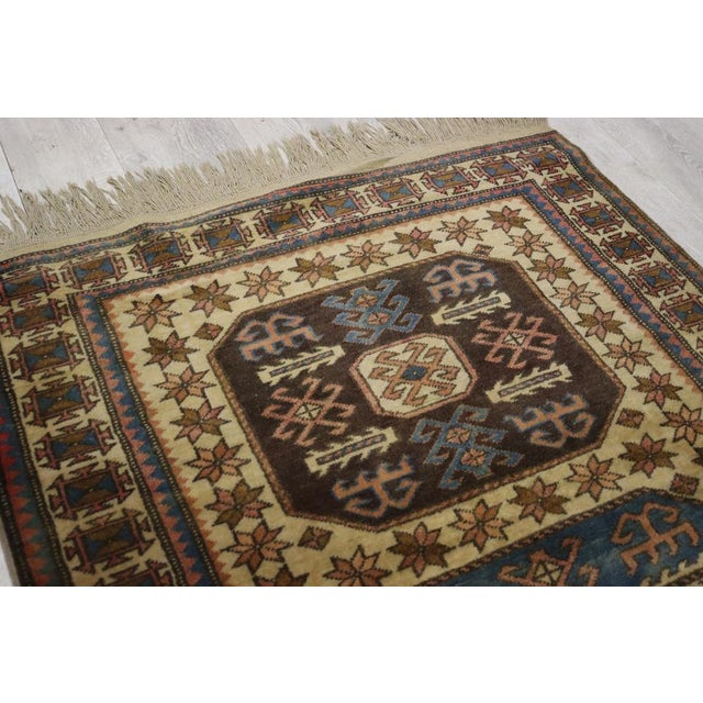 Vintage Turkish Hand Knotted Rug, 1950s For Sale - Image 9 of 18