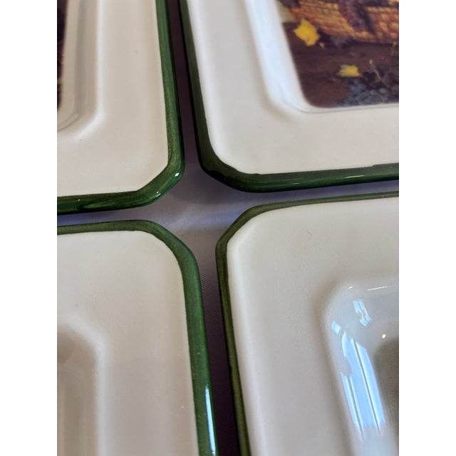 Late 20th Century Brunelli Designs Fruit Motif Square Plates – Set of 4 For Sale In Oklahoma City - Image 6 of 11