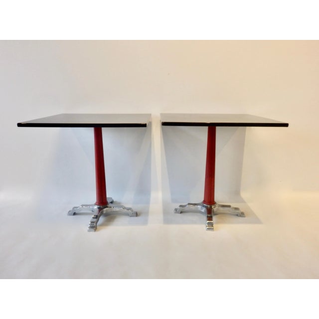 Mid 20th Century Mid 20th Century Art Deco Chrome Base Bistro Speakeasy Tables Four Available For Sale - Image 5 of 13