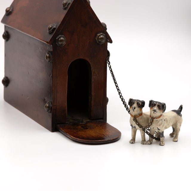 Whimsical Pair of Money Boxes With Jack Russell Doghouses English, Circa 1900. For Sale In San Francisco - Image 6 of 6