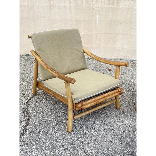 Vintage Ficks Reed Bamboo Rattan Tiki Sofa Set With Lounge Chairs - 3 Pc Set For Sale - Image 9 of 12