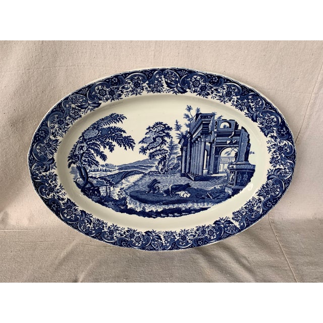 Vintage Blue & White Platter Chairish