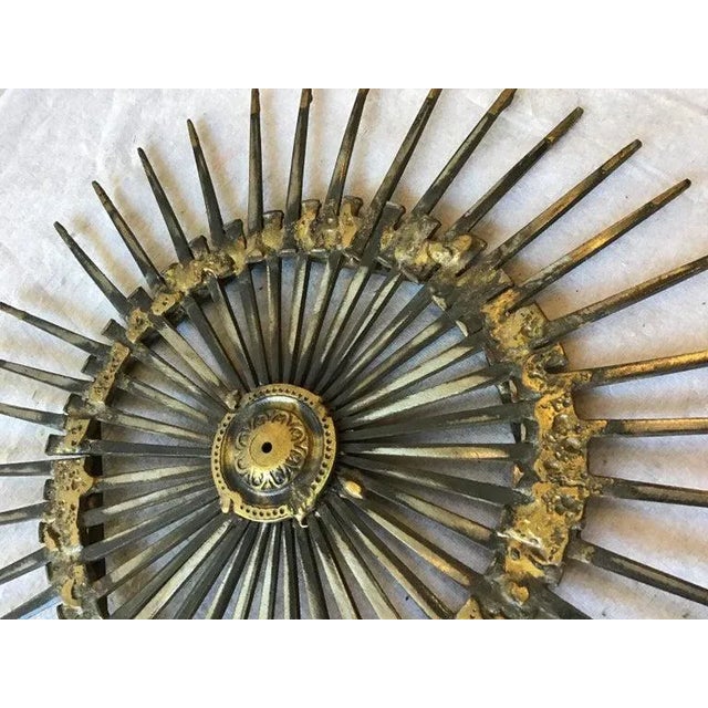 Mid-Century Modern 1960s Jere Style Small Wall Sculpture For Sale - Image 3 of 8