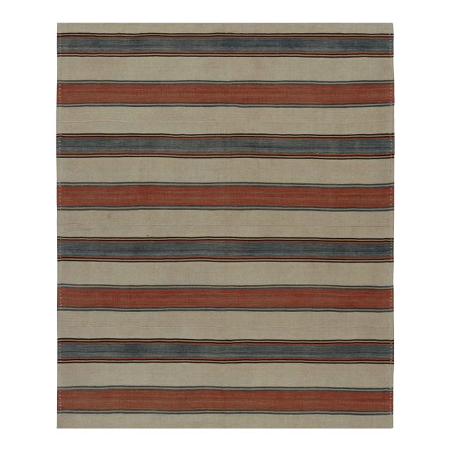 1950s Vintage Afghani Tribal Kilim Rug With Stripes For Sale