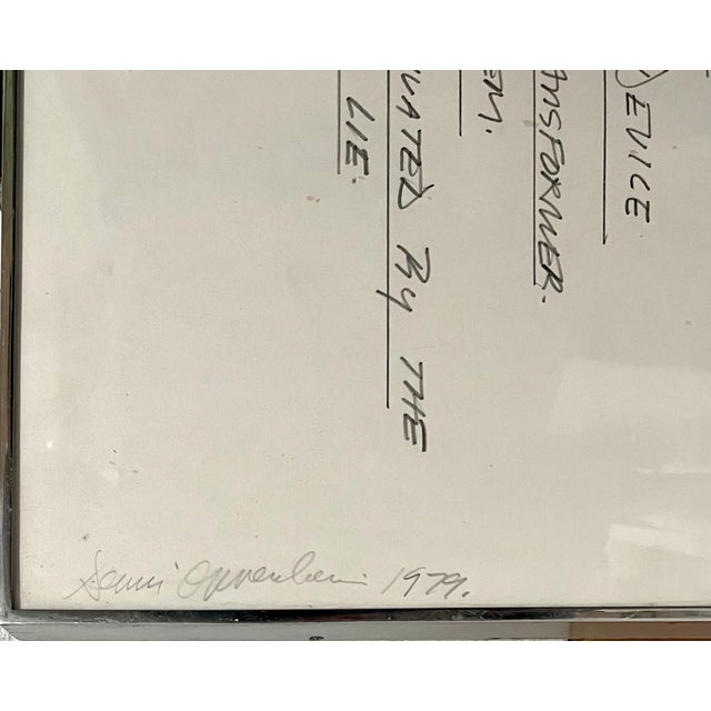 1970s Dennis Oppenheim, Dennis Oppenheim Large Abstract Conceptual Sculpture Drawing for Ace Gallery LA, 1979 For Sale - Image 5 of 17