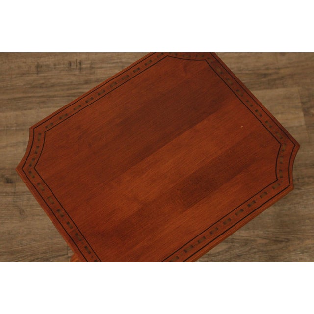 L. Hitchcock Stenciled Maple Small SideTable For Sale - Image 13 of 18