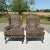 2010s Pair of Bespoke Animal Print Chenille Queen Anne Wingback Chairs – Hollywood Regency For Sale - Image 5 of 7