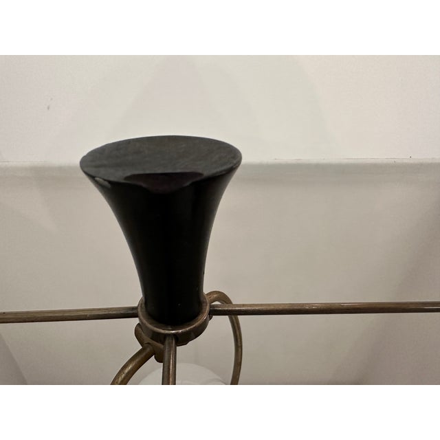 Mid Century Modern Black and Gold Table Lamps -A Pair For Sale In Philadelphia - Image 6 of 9