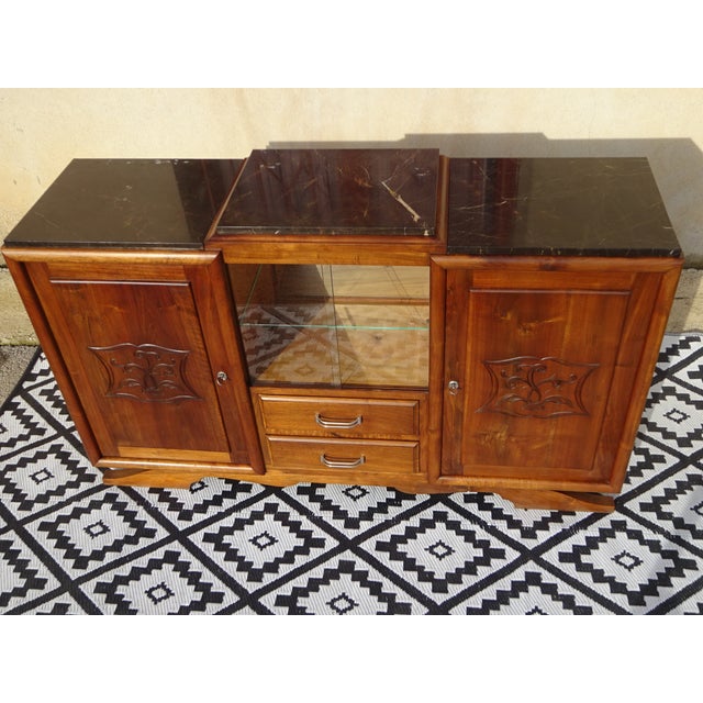 Mid-Century Modern Vintage Sideboard in Walnut, 1950s For Sale - Image 3 of 18