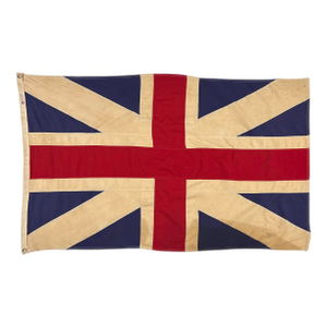 Vintage Sewn Cotton First Union Jack Flag, King's Colours