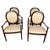 Set of Four Baker Milling Road Neoclassical Mahogany & Parchment Leather Armchairs with Bronze Sabots This set of four...
