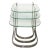 Design Institute of America 'Dia' Three Vintage Glass & Steel Nesting Tables For Sale