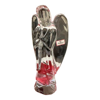 Vintage Baccarat France Crystal Angel Figurine Nib For Sale