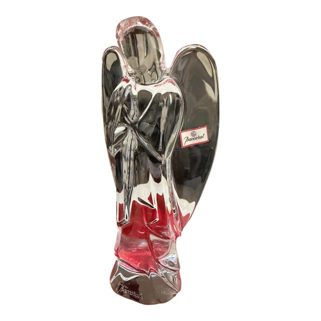 Vintage Baccarat France Crystal Angel Figurine Nib For Sale
