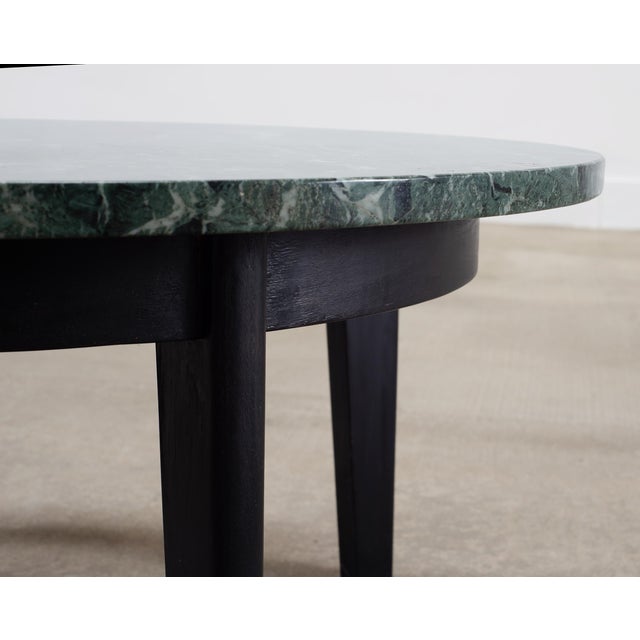 Italian Verde Antico Marble Round Coffee or Cocktail Table For Sale - Image 13 of 18