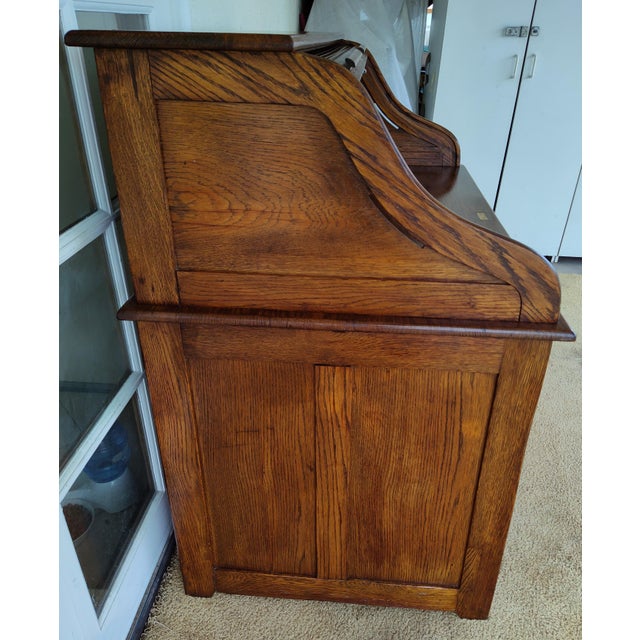 1910s Edwardian Roll Top Desk Chairish