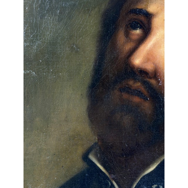Spanish School, Portrait of Saint Francis Xavier, 1800s, Oil on Canvas For Sale - Image 5 of 8