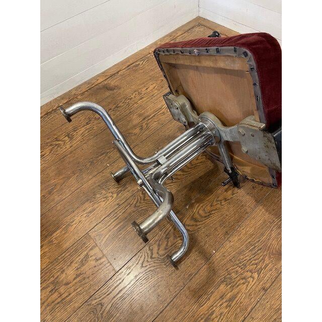 Mid-Century Red Barber Chairs, Set of 2 For Sale - Image 8 of 11