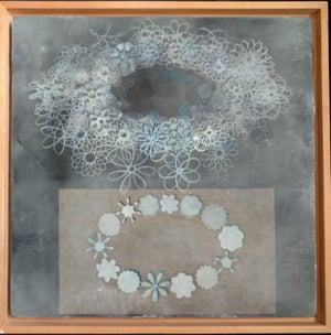 Richard Purdy, Theory and Experiment, Encaustic and Laminated Paper on Plywood, 1998