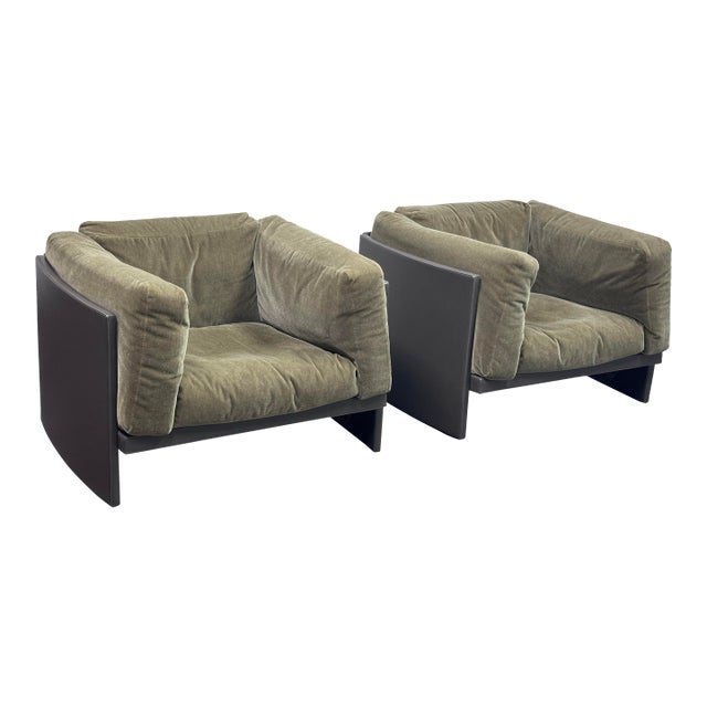 Tito Agnoli for Poltrona Frau La Capanelle Club Chairs, Pair For Sale