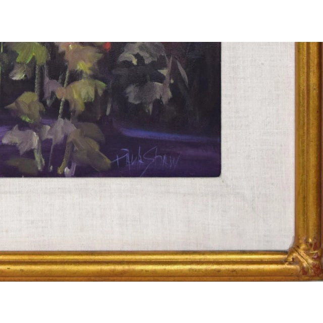 Textile Vintage Southwestern Painting Taos New Mexico Adobe Home With Flowers For Sale - Image 7 of 7