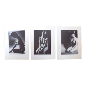 Vintage 1965 Limited Edition Folio Size Female Nude Photogravures - Set of 3