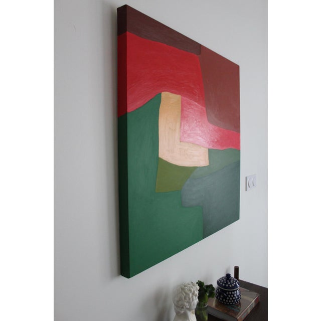 A contemporary and colorful abstract artwork entitled "Rhapsody." Like epic poems, the colors intertwine to create a...