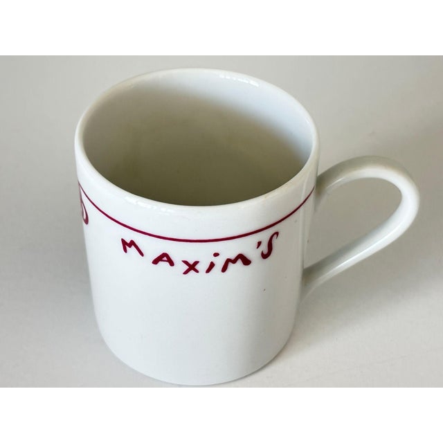 Ceramic Maxim’s De Paris Porcelain Espresso Cups and Saucers, Set of 2 Art Nouveau Style For Sale - Image 7 of 10
