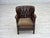 Vintage Danish Lounge Chair in Brown Furniture Leather and Velour, 1930s For Sale - Image 12 of 18
