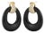 14k Yellow Gold Diamond and Carved Onyx Circle and Turquoise Door Knocker 1.5 Inch Earrings, a Pair For Sale