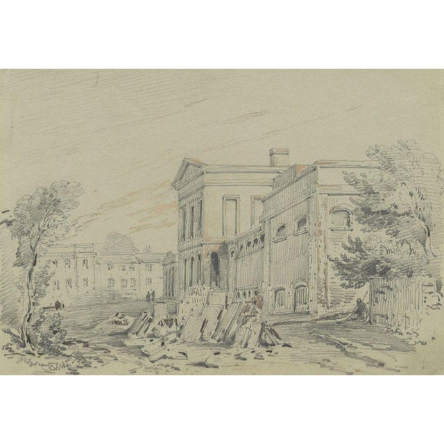 Monro, The Market House, Ryde, Isle of Wight, 1839, Graphite Drawing For Sale - Image 4 of 4