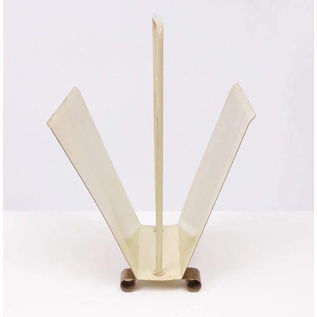 English Metal Magazine Rack, 1950s For Sale - Image 11 of 12