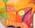 Orange Masque - Abstracted Portrait in Conte Crayon on Paper by Michael William Eggleston For Sale - Image 4 of 6