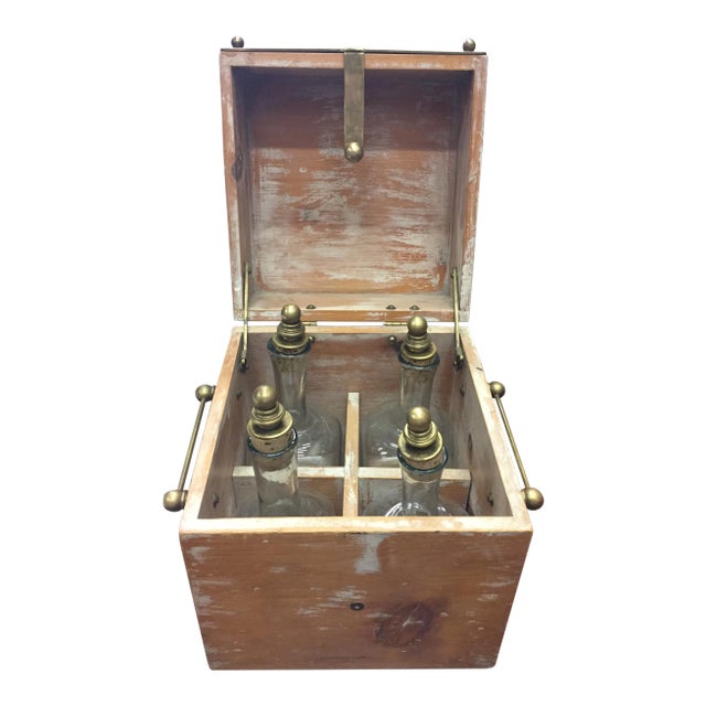 Old Spirits Box & Bottles For Sale