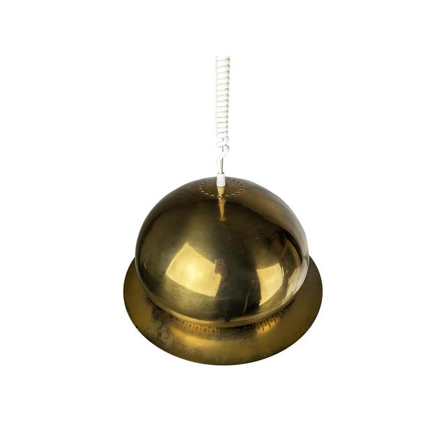 Goldenrod Brass and Optical Glass Nictea Pendant Lamp by Tobia and Afra Scarpa for Flos, 1971 For Sale - Image 8 of 18